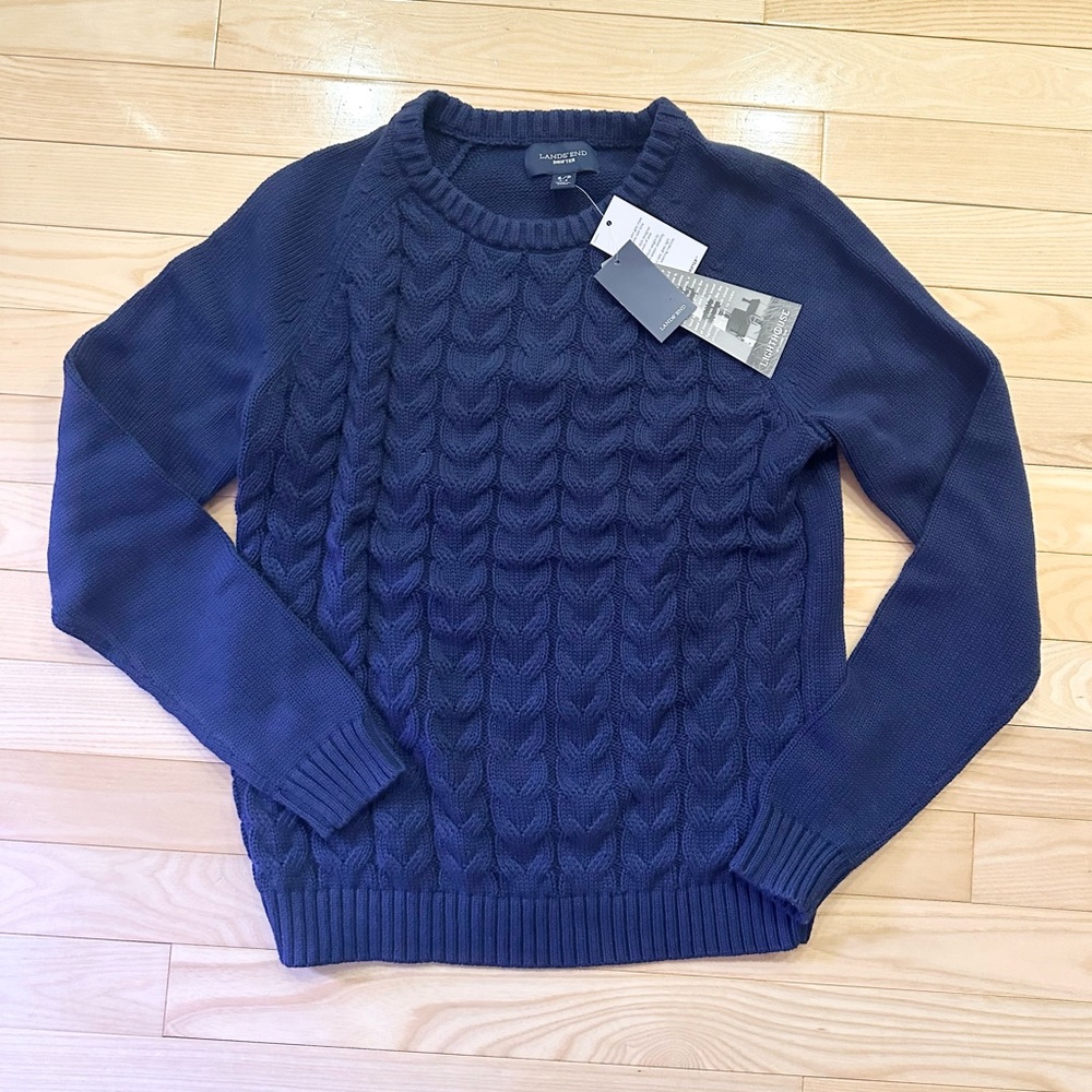 Lands’ End Drifter Mix Stitch Cable Knit Sweater - SP